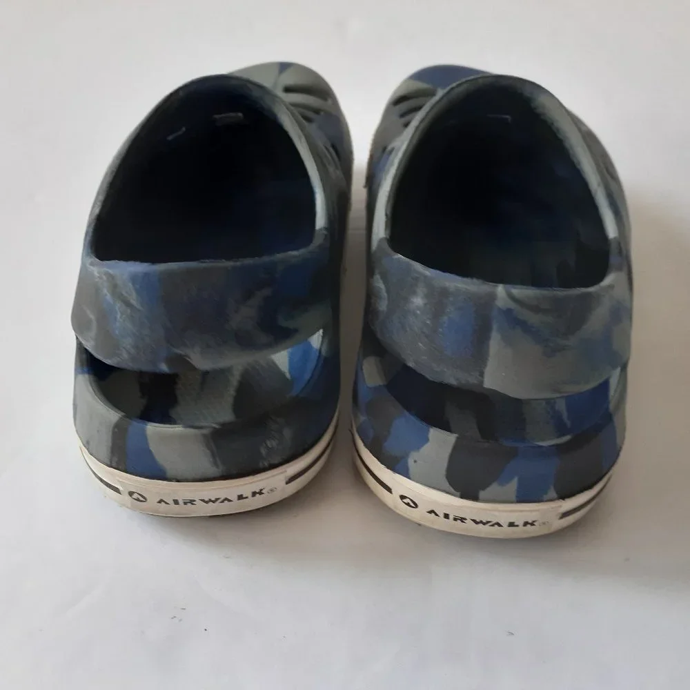 Airwalk Boys Shoes Blue Foam Clog Slip On Size 7.5-8